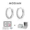 Sparkling Earrings Silver Classic Shining Circle Hoop Earrings For Women Jewelry - Image 7