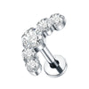 Cubic Zirconia Labret Stud 16G Internally Threaded for Lip Tragus and Helix - Image 28