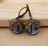 Bronze Dragonfly Drop Earrings with Multicolor Stone Accents - Image 9