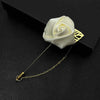 1 Pcs Ribbon Men Rose Flower Golden Leaf Brooch Pin Suit Lapel Men Wedding Boutonniere Brooch Jewelry - Image 27