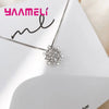 Silver Pendant Necklaces Shining Snowflake Crystal Zircon Necklace for Women Girls Wedding Party Jewelry Gift - Image 7