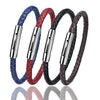 Sell Leather Bracelet for Men Stainless Steel Leather Bracelets Ladies Leather Braided Jewelry Charm Bangle - Image 1