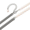 Freshwater Pearls/Plastic Pearl Stainless Steel Chain Plicing Necklace Hip Hop Charms Jewelry Adjustable - Image 5
