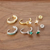 3PCS Geometric Zircon Small Drop Earrings Set for Women Temperament Dangle Earring Party Jewelry Accessories - Image 6