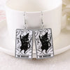 Rectangular Double Sided Tarot Cat Acrylic Earrings Halloween Magic Divination Animals Epoxy Pendant Earring for Women Jewelry - Image 17