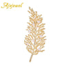 Ajojewel Christmas Cypress Branch Brooch Golden Leaf Jewelry With White Pearls Guest Birthday Gifts - Image 3