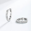 Silver Zirconia Huggie Hoop Earrings for Women Girls Sparkling Round CZ Wedding Engagement Party Jewelry Gift - Image 14