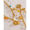 Ocean Style Stainless Steel Pearl Shell Starfish Flower Chilli Drop Charm Necklace Golden Plated Handmade Holiday Jewelry - Image 5