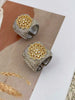 European and American Retro Craft Brushed Copper Gold-Plated Zirconia Ring and Bangles - Image 7
