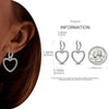 Silver Hoop Earrings For Woman Zircon Heart Shape Star Eardrop Earring Jewelry - Image 11