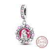 Silver Charm Bead Mother's Day Love Heart Family Charm Bead Pendant Fits Bracelet Womens Jewelry Gifts - Image 35
