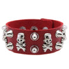 Wide PU Leather Skull Bracelet Punk Bracelet Adjustable Goth Cuff Bracelet Gothic Rivet Buckle Wristband For Women Men Jewelry - Image 7