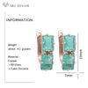 Rose Gold Color Rectangle Ice Crack Crystal Drop Earring For Women Wedding Cubic Zirconia Jewelry - Image 6