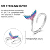 Silver Ring Sparking Rose Fire Dragon Firefly Open Rings For Women Girls Birthday Anniversary Party Gifts - Image 9