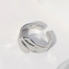 Stainless Steel Lava Irregular Hollow Ring for Women Metal Texture Daily Simple Stylish Golden Rings Jewelry - Image 23