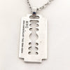 Alloy Razor Blade Pendant Necklace with 45 cm or 60 cm Chain - Image 19