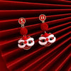 Chinese Style Year Red Little Lion Earrings for Women Design Sense Lucky Asymmetrical Long Tassel Earring Festive Jewelry - Image 4