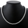Silver Bracelets necklace Jewelry set for Women 8MM beads chain Girl Party Gifts - Image 4