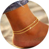 Ankle Bracelets for Women Girls Glitter Adjustable Gold Plated/ Silver Layered Anklets Beach Foot Jewerly - Image 1