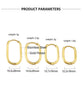 Two-Piece Clip-On Hoop Earrings with Oval Profile - Image 16
