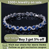 BeaQueen Charming Dark Blue Crystal Women Tennis Bracelets with Cubic Zirconia Stone Brides Party Accessories Jewelry Gift - Image 2