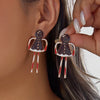 Creative Christmas Snowman Drop Earrings For Women Cute Enamel Gingerbread Man Candy Cane Dangle Earring Year Jewelry Gift - Image 4
