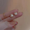 Silver Korean Version Pearl Earrings French Style Elegant Temperament Accessory for Women - Image 2