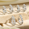 Cubic Zirconia Huggie Cartilage Hoop Earring Set 6 Pieces - Image 7