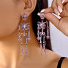 Light Full Rhinestone Skull Earrings for Women Exaggerated Skeleton Pendant Earrings Halloween Party Jewelry Gift - Image 13