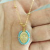 Virgin Mary Pendant Charm Necklace Women Cross Scared Heart Jesus Choker Seed Beads Stainless Steel Chain Gold Color Mom - Image 39