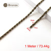 1 Meter Vintage Stainless Steel Men Punk Twist Rope Chain Necklace Bracelet for Bags Jewelry Finding Accessories - Image 7