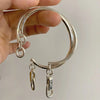 Silver Bracelet Bangle Vintage Open Lock Geometric Punk For Woman Girl Jewelry Gift - Image 3