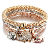 3Pcs Heart Bracelet Set For Women Crystal Owl Lock Key Music Sign Butterfly Elephant Charm Bangle Party Jewelry Gift - Image 11
