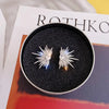 Silver Color Big Plant Stud Earrings with Bling Zircon Stone for Women Jewelry Korean Earring Gift - Image 9