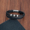 Stainless Steel Beaded Bracelet Men's Jewelry Classic Multilayer Braided Leather Bracelet Year Men Gift - Image 5