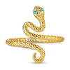 Silver Ring Sparking Gold Plated Snake Open Rings For Women Girls Jewelry Birthday Anniversary Gifts - Image 1