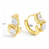 Minimalism Brass Twisted Pear Hoop Earring Women Gold Double Plated Marquise Contour Droplet Huggies Earring - Image 11