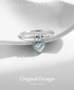 MODIAN 925 Sterling Silver Green Enamel Sweet Romantic Heart Love Charm Rings For Women Daily Accessories Jewelry