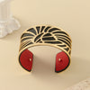 1 set of C-shaped stainless steel gold-plated silver open metal hollow decoration women's bracelet - Image 4