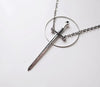 Goth Choker Ring Dagger Necklace Cosplay Grunge Gothic Punk Classical Dark Girl Gift Jewelry Alternative Minimalist Collar - Image 2