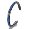 Classic Men Stainless Steel Woven Leather Cuff Bracelet Bangles Minimalist Jewelry Lovers' Gift - Image 14