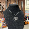 handmade y2k swirl spiral sun pendant stainless steel snake cord chain necklace - Image 6