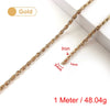 1 Meter Vintage Stainless Steel Men Punk Twist Rope Chain Necklace Bracelet for Bags Jewelry Finding Accessories - Image 14
