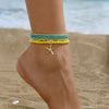 6pcs Set Charm Summer Beach Acrylic Round Ball Beaded Starfish Anklet for Women Multilayer Foot Jewelry Holiday Accessory Gift - Image 3