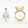 Environmentally Friendly Brass Marquise Zirconia Hoop Earring For Women Minimalist Gold Plated Pear Earring - Image 22