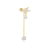 1PC Silver Crown Chain Tassel Zircon Drop Earrings For Women Gold Minimalism Earrings Jewelry Gift - Image 19