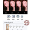 Silver Jewelry Brilliant Round CZ Stud Earrings for Women Girl Gift - Image 4