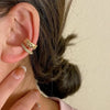 Zircon Double-layer Ear Cuff No Piercing Earring Punk Unique Metal Geometric Ear Clip for Women Jewelry - Image 3