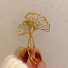 Retro Elegant Ginkgo Leaf Brooches For Women Rhinestone Flower Plant Lapel Pins Wedding Party Corsage De Luxe - Image 9