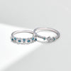 Silver Eternity Band Paraiba Color CZ Ring Mint Green Stackable Rings For Women Jewelry - Image 5